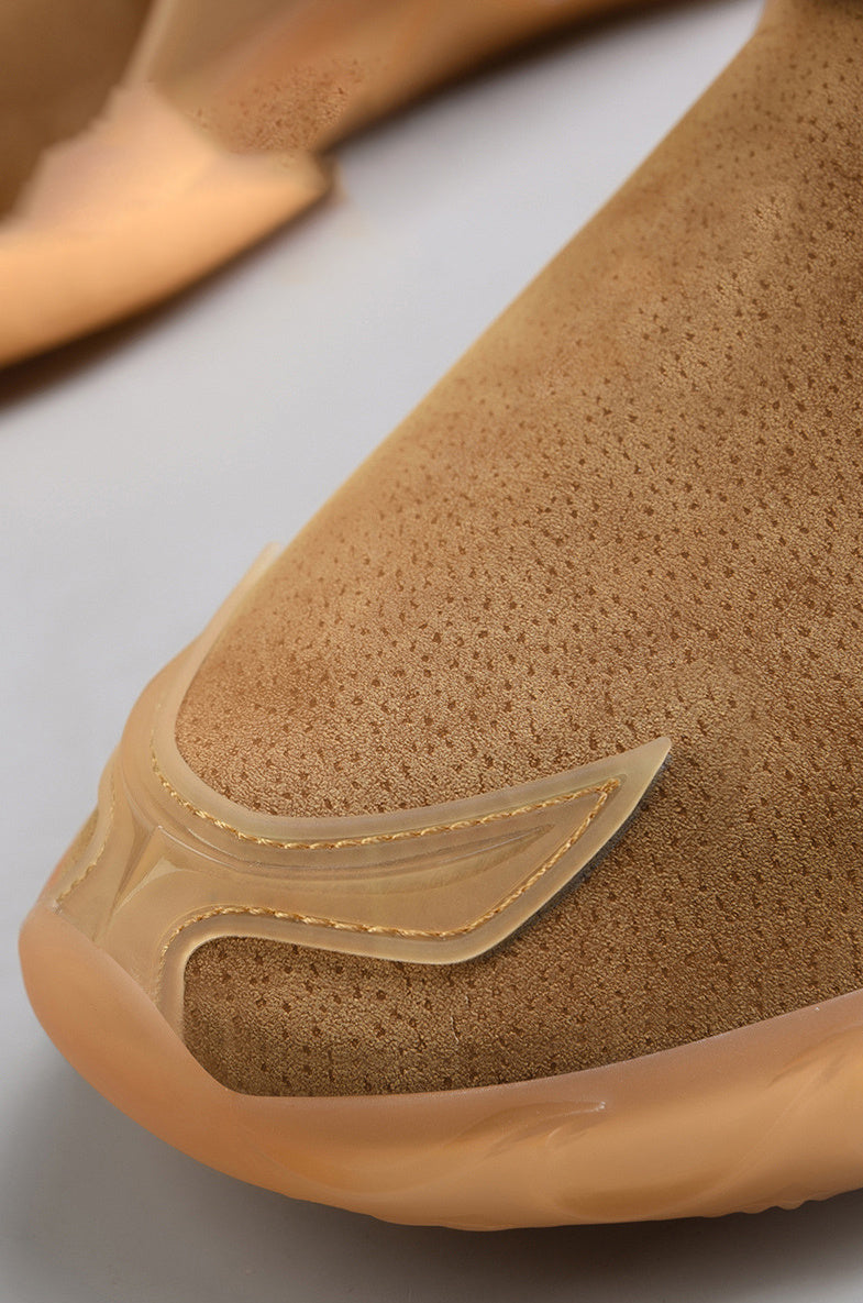 Spring Men’s Leather Sneakers – Breathable Lightweight Casual Sports Shoes for Men – Large Sizes 45, Trendy Korean Style