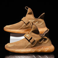 Spring Men’s Leather Sneakers – Breathable Lightweight Casual Sports Shoes for Men – Large Sizes 45, Trendy Korean Style