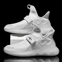 Spring Men’s Leather Sneakers – Breathable Lightweight Casual Sports Shoes for Men – Large Sizes 45, Trendy Korean Style