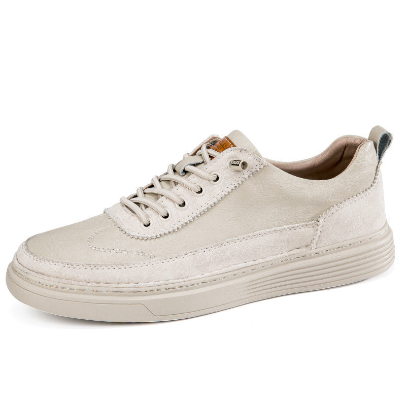Summer Men’s Leather Perforated Sneakers – Breathable Sports & Casual Shoes for All-Day Comfort