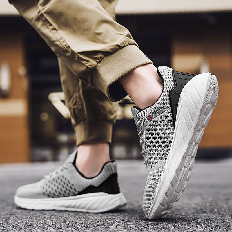Men’s Lightweight Fashion Sneakers | Breathable Mesh Low-Top Casual Shoes for Daily Wear – Stylish & Comfortable