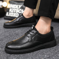 Men's Casual Lace-up Commuter Trendy Leather Shoes
