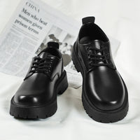 Mens Business Waterproof Black Leather Shoes