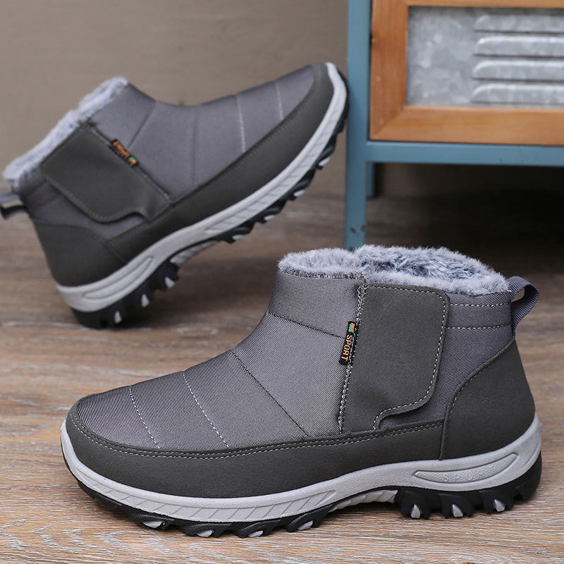 Men’s Winter Slip-On Snow Boots – Fleece-Lined, Extra-Thick Warm Outdoor Boots