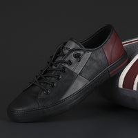 Men's New Fashionable All-match Color Matching Color Contrast Leather Shoes With Rubber Sole